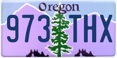 OR license plate 973THX