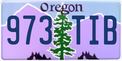 OR license plate 973TIB