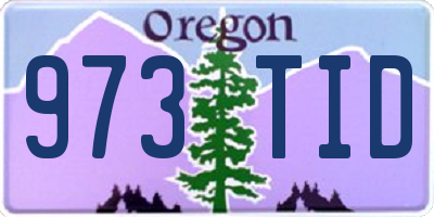 OR license plate 973TID