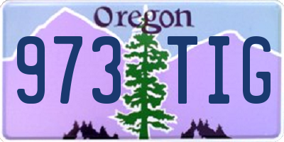OR license plate 973TIG