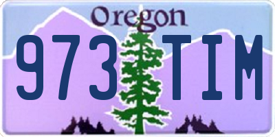 OR license plate 973TIM