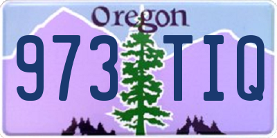 OR license plate 973TIQ