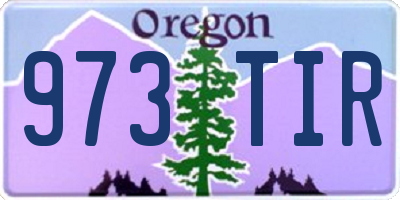 OR license plate 973TIR