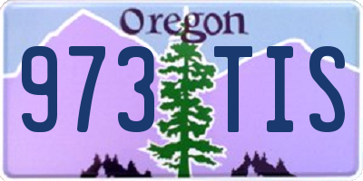OR license plate 973TIS