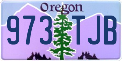OR license plate 973TJB
