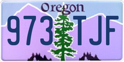 OR license plate 973TJF