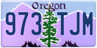 OR license plate 973TJM