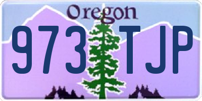 OR license plate 973TJP