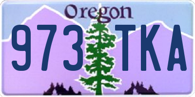 OR license plate 973TKA