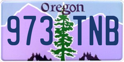 OR license plate 973TNB