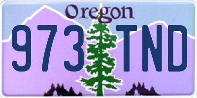 OR license plate 973TND