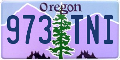 OR license plate 973TNI