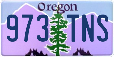 OR license plate 973TNS