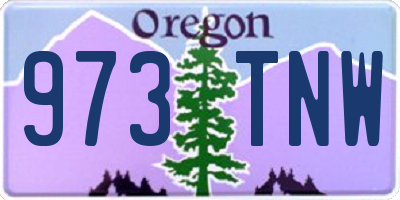 OR license plate 973TNW