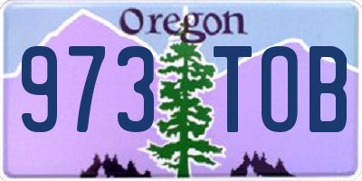 OR license plate 973TOB