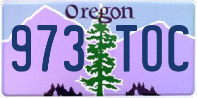 OR license plate 973TOC