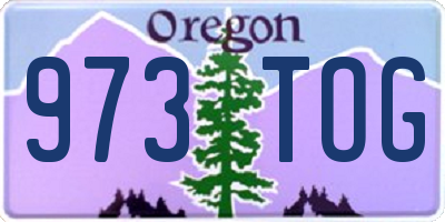 OR license plate 973TOG
