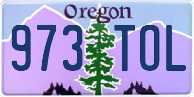 OR license plate 973TOL