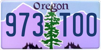 OR license plate 973TOO
