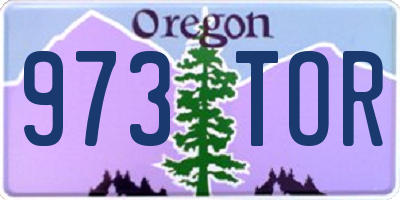OR license plate 973TOR