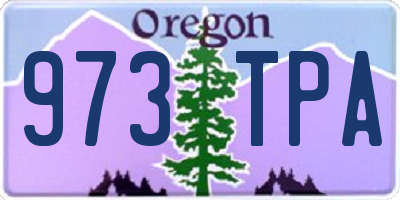 OR license plate 973TPA