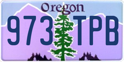 OR license plate 973TPB