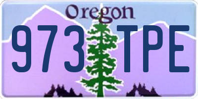 OR license plate 973TPE