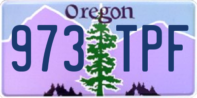 OR license plate 973TPF