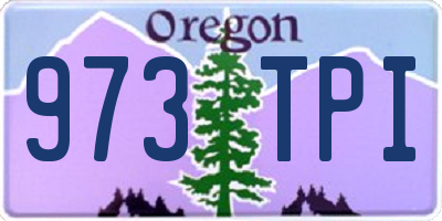 OR license plate 973TPI