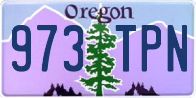 OR license plate 973TPN