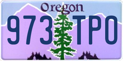 OR license plate 973TPO