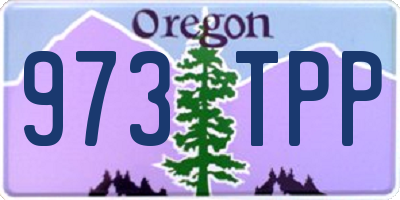 OR license plate 973TPP