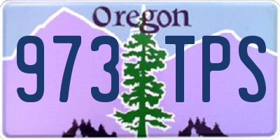 OR license plate 973TPS