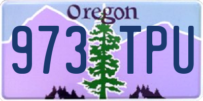 OR license plate 973TPU