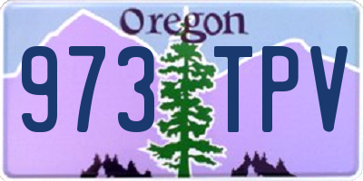 OR license plate 973TPV
