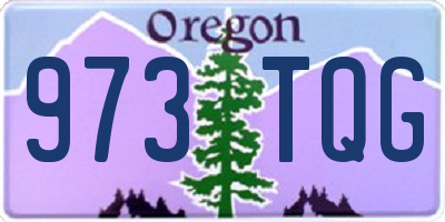 OR license plate 973TQG