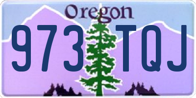 OR license plate 973TQJ