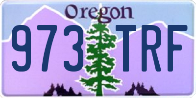 OR license plate 973TRF
