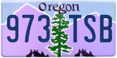 OR license plate 973TSB