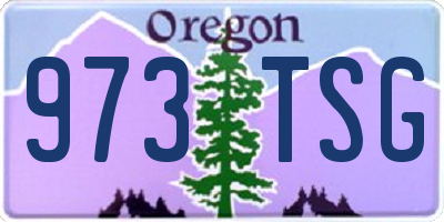 OR license plate 973TSG