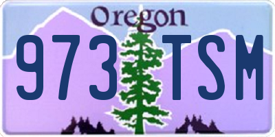 OR license plate 973TSM