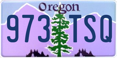 OR license plate 973TSQ