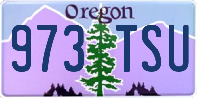 OR license plate 973TSU
