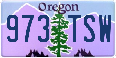 OR license plate 973TSW
