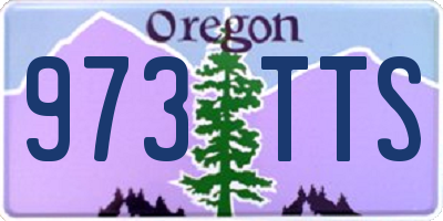 OR license plate 973TTS