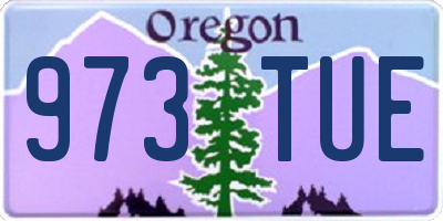 OR license plate 973TUE