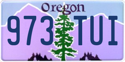 OR license plate 973TUI