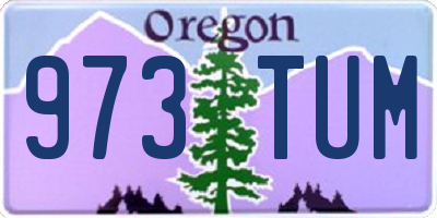 OR license plate 973TUM