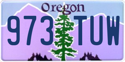 OR license plate 973TUW