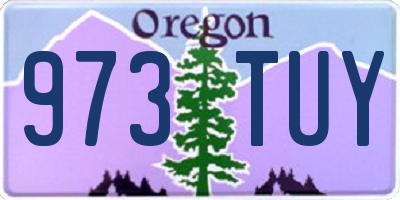 OR license plate 973TUY